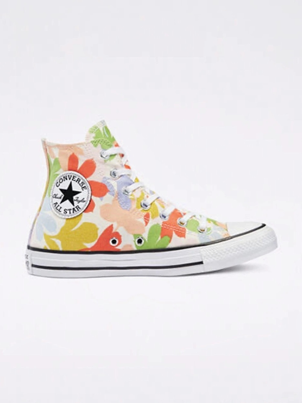Converse Chuck Taylor All Star High Floral Print Sneakers White & Multicolor
